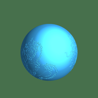 pérolas du Dragão planeta luminária 3d print model - Mito3D