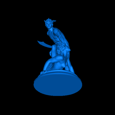 perseus slaying medusa 3d models download creality cloud 3d print model - Mito3D