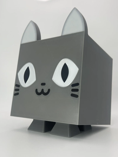 animal compagnie sim chat 3d modèle caché trou monnaie fente modèles télécharger créalité nuage gamins 3d print model - Mito3D