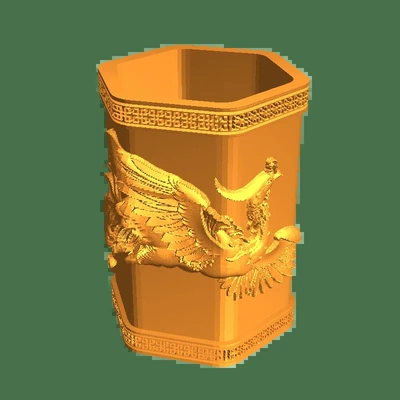 phoenix pen holder 3d models download creality cloud 3d print model - Mito3D