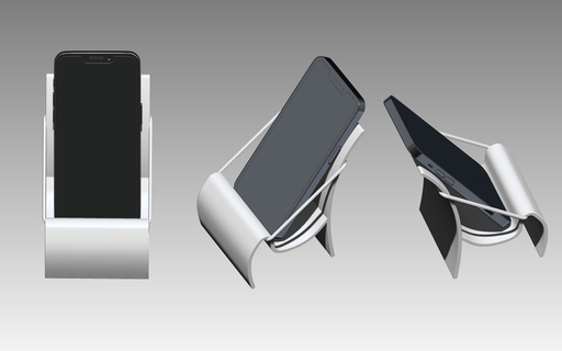 phone suporte 2 aparelhos eletrônicos 3d print model - Mito3D