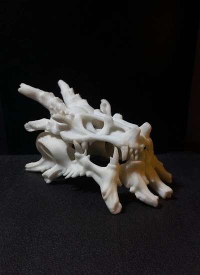 phone stand articulado dragão crânio 3d modelos baixar crialidade nuvem 3d print model - Mito3D