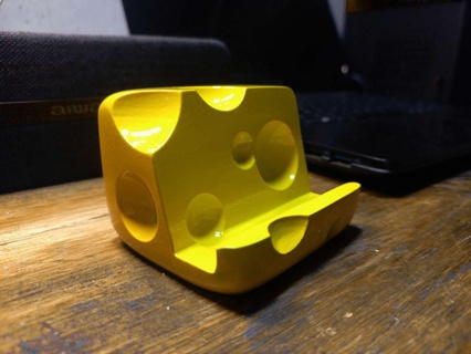 phone stand- cheese 3d models download creality cloud Others 3d print model - Mito3D