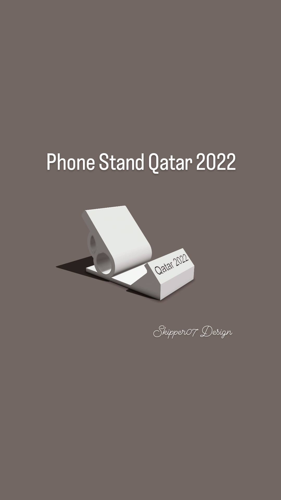 phone stand qatar 2022 Accessories 3D print model - Mito3D