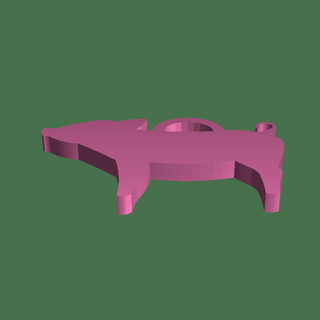 pig key-chain Mammal 3d print model - Mito3D