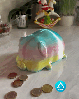 cerdo cerdito banco hogar casa decoración 3d print model - Mito3D