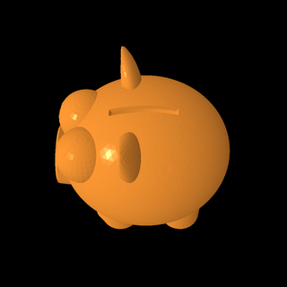 porcin banque animaux 3d print model - Mito3D