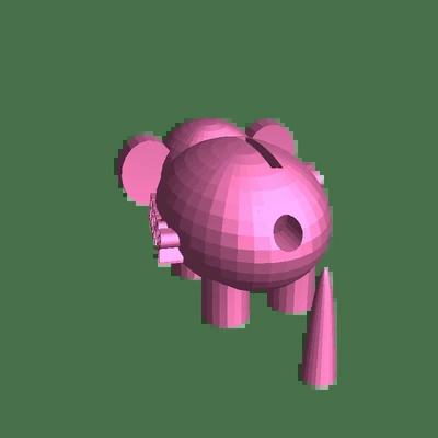 cerdito banco 3d modelos descargar crealidad nube 3d print model - Mito3D