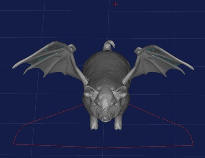 piggy bat Animals 3d print model - Mito3D