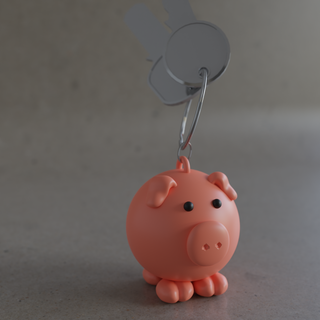 piggy keychain Others 3d print model - Mito3D