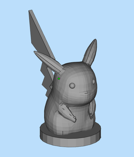 Pikachu ficticio caracteres 3d print model - Mito3D
