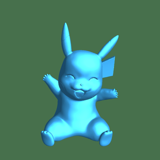 Pikachu fictif personnages 3d print model - Mito3D