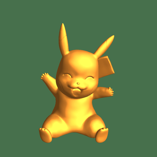 Pikachu ficcional personagens 3d print model - Mito3D