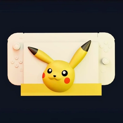 pikachu nintendo interruptor 3d modelos baixar crialidade nuvem 3d print model - Mito3D