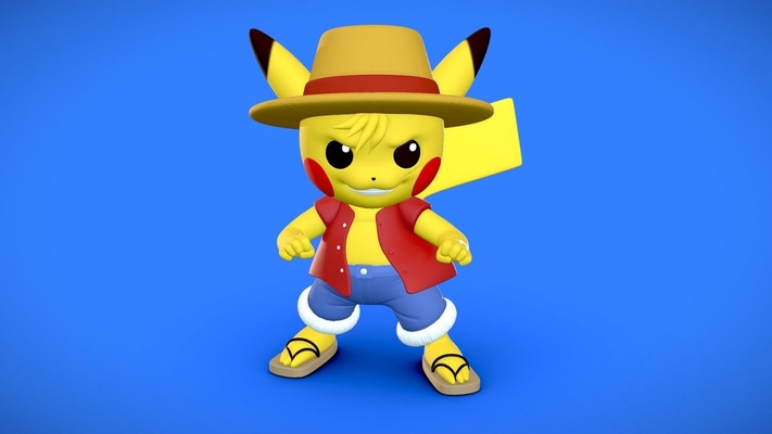 pikachu 3d modelle download realität wolke zeichen 3d print model - Mito3D