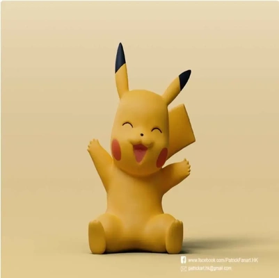 pikachu 3d models download creality cloud 3d print model - Mito3D