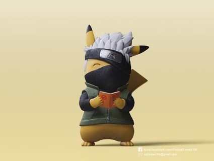 Pikachu kakashi 3d modelos descargar crealidad nube caracteres 3d print model - Mito3D