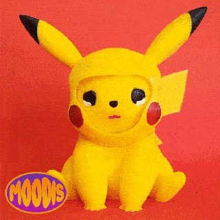Pikachu ficticio caracteres 3d print model - Mito3D