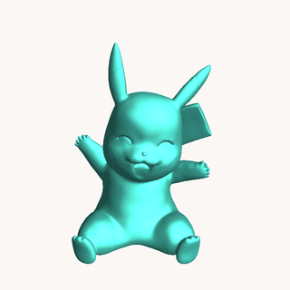 Pikachu ficcional personagens 3d print model - Mito3D