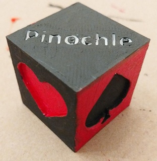 pinchole & euchre suit reminder cube Others 3d print model - Mito3D