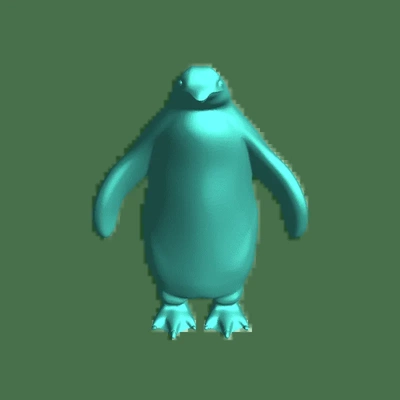 pinguim green 3d models download creality cloud 3d print model - Mito3D