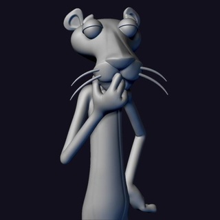pink panther Animals 3d print model - Mito3D