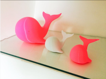 rosa balena 3d modelli scarica creality nube pesci 3d print model - Mito3D