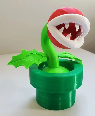 piranha pianta mario 3d modelli scarica creality nube 3d print model - Mito3D