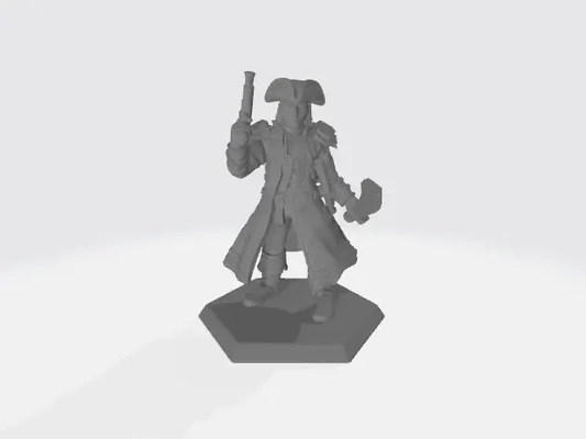 pirata capitão 3d modelos baixar crialidade nuvem 3d print model - Mito3D