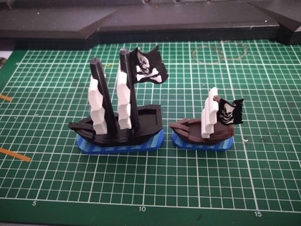 pirate ship tokens forgotten waters board game Toys & Games 3d print model - Mito3D
