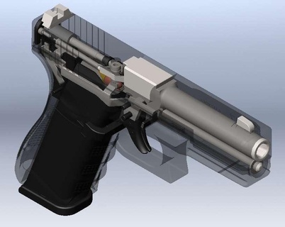 pistola glock 17 3d modelos baixar crialidade nuvem 3d print model - Mito3D