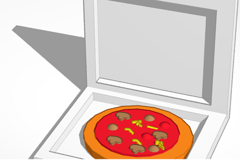pizza caixa alimentos 3d print model - Mito3D