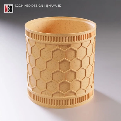 planter 2029 free hexa pot 3d models download creality cloud cups & mugs 3d print model - Mito3D
