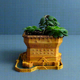 planter castle Household 3d print model - Mito3D