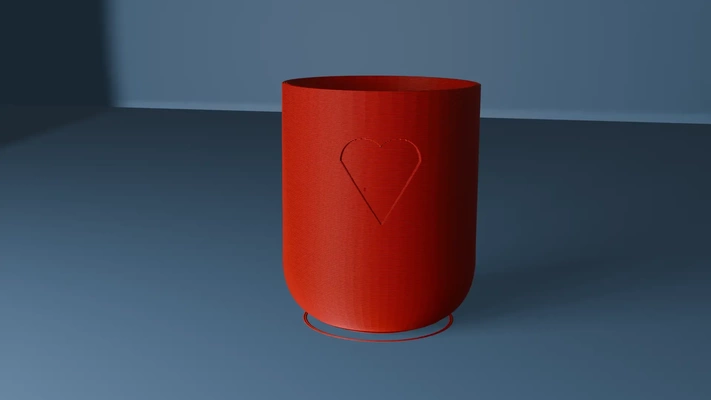 planter heart small 3d models download creality cloud 3d print model - Mito3D