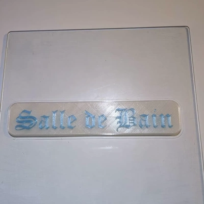 plaque porte 3d modèles télécharger créalité nuage 3d print model - Mito3D