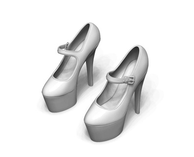 plataforma sapatos 3d modelos baixar crialidade nuvem moda 3d print model - Mito3D