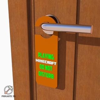 playing minecraft door hanger Household 3d print model - Mito3D