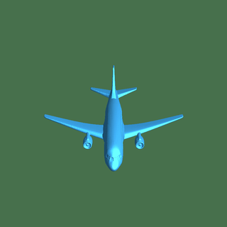 pl aviões comerciais 3d print model - Mito3D