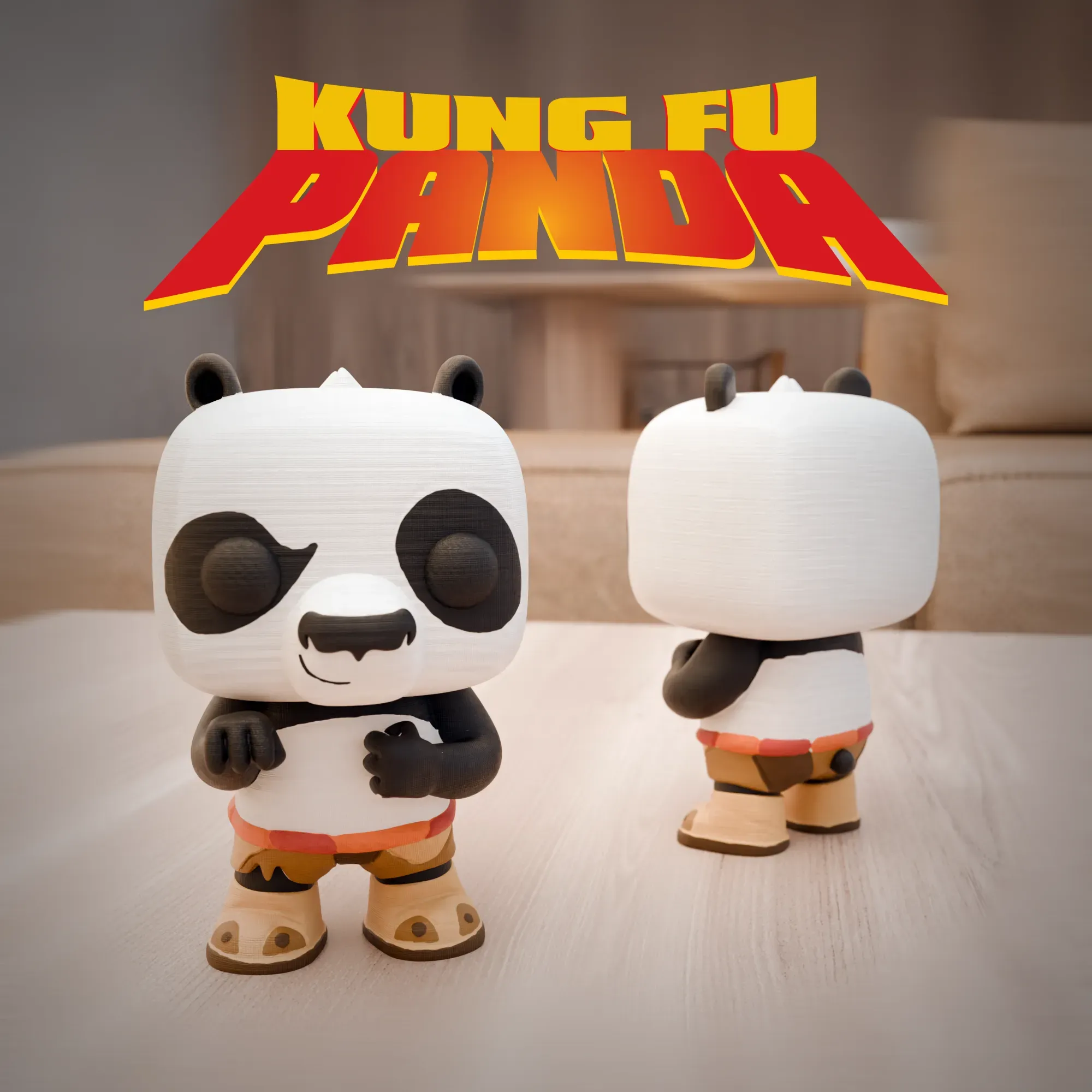 po kung fu panda funko pop 3d modèles télécharger créalité nuage 3D print model - Mito3D