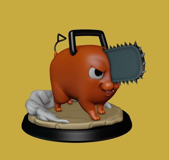 pochita - chainsaw man Characters 3d print model - Mito3D