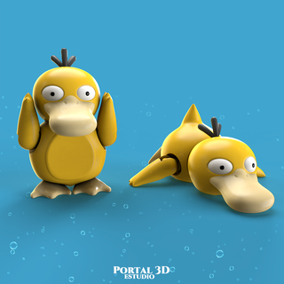 pok mon psyduck articulated flexi Others 3d print model - Mito3D