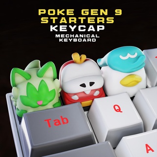 poke gen 9 starters - keycaps collection mechanical keyboa Fictional Characters 3d print model - Mito3D