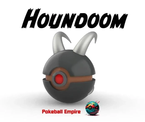 pokeball 229 houndoom 3d modèles télécharger créalité nuage 3d print model - Mito3D