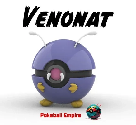 pokeball 48 venonate 3d modelle download realität wolke 3d print model - Mito3D