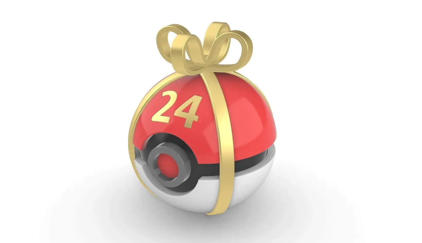 pokeball noel takvim hediye kutu 1 24 pokeballs 3d modeller indir creality bulut 3D print model - Mito3D