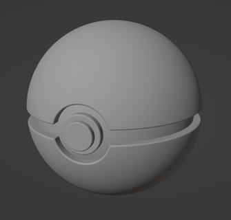 pokeball closed hollow Toys & Games 3d print model - Mito3D