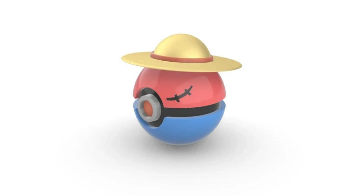 pokeball luffy 3d models download creality cloud dolls & accessories 3d print model - Mito3D