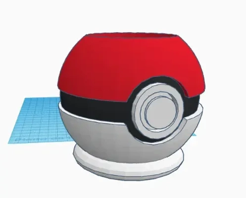 pokeball planteur 3d modèles télécharger créalité nuage 3d print model - Mito3D