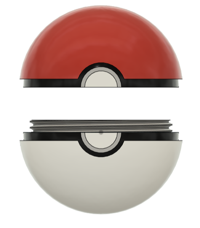 pokeball stash container 3d models download creality cloud fictional characters 3d print model - Mito3D